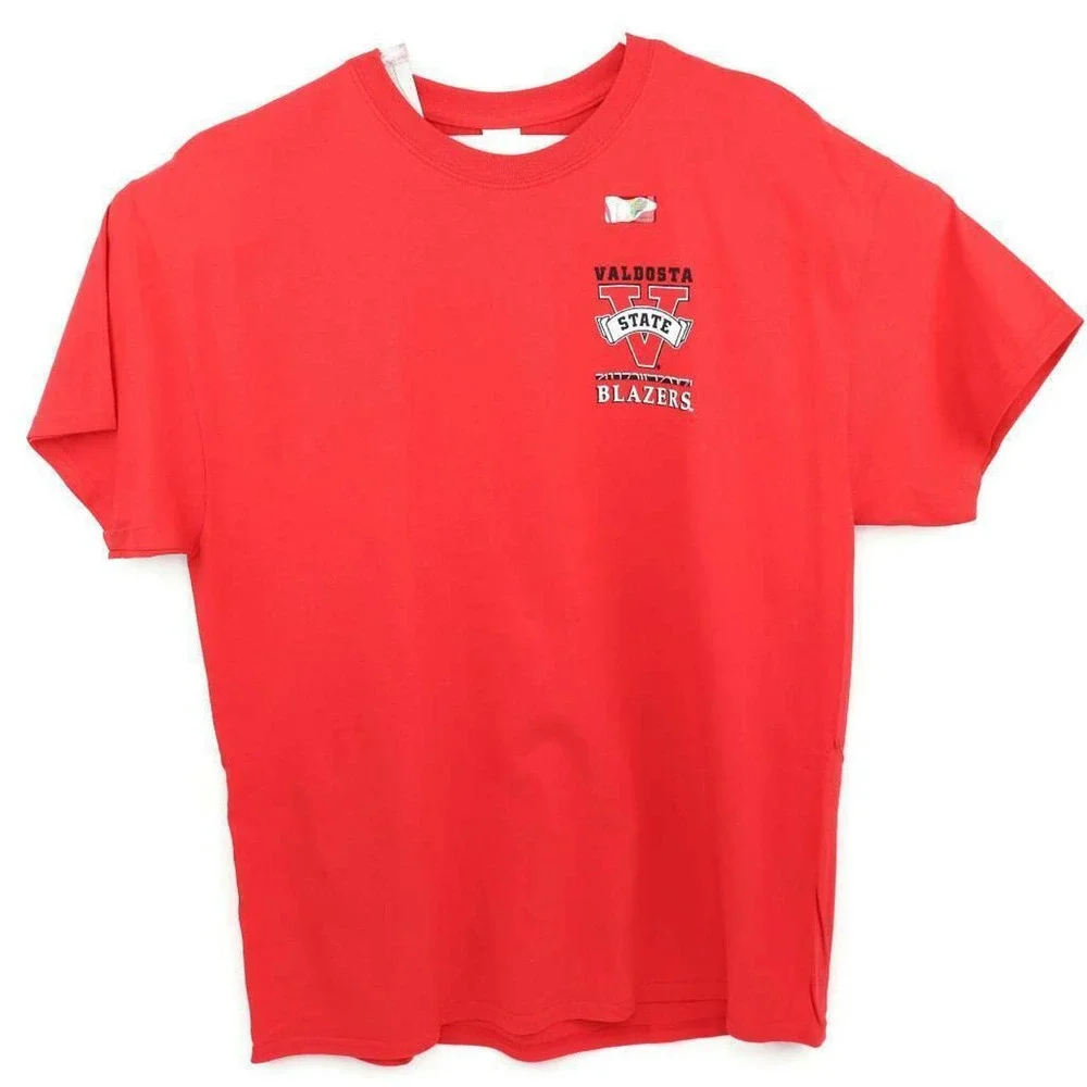Valdosta State‎ Blazers Gildan Unisex T-Shirt Red Heavy Cotton Tear Away XL New